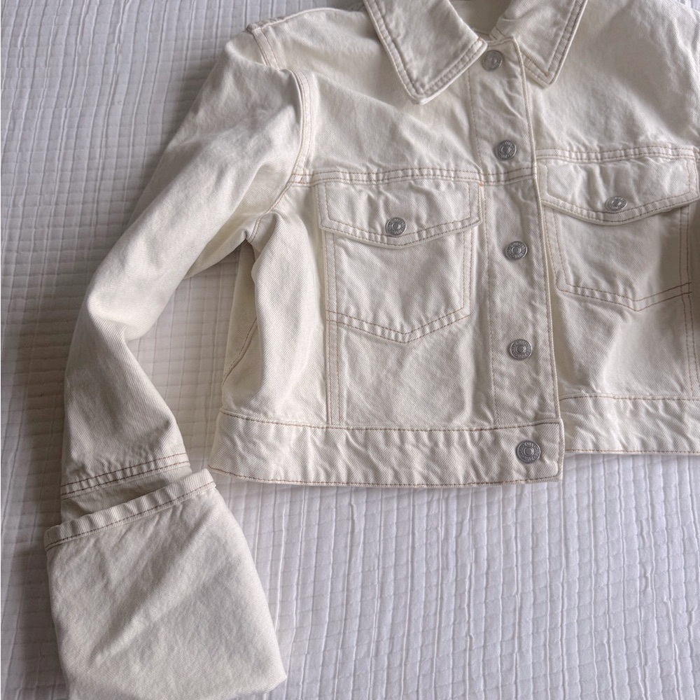 Cream Jean Jacket - Picture 3 of 10